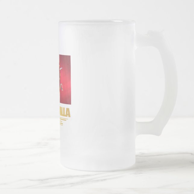 Pancho Villa 1 Frosted Glass Beer Mug (Right)