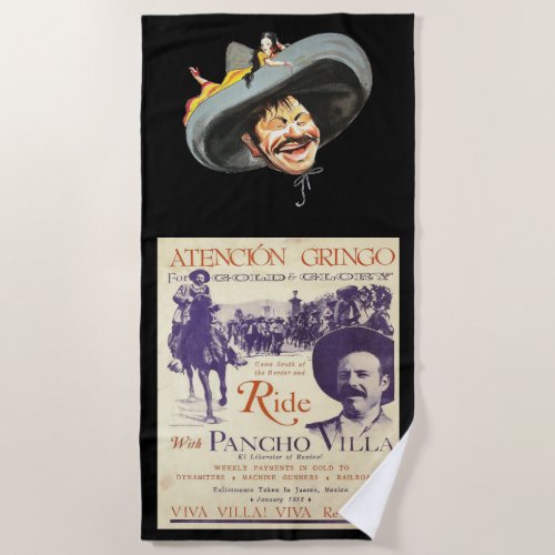 Pancho Villa Beach Towel