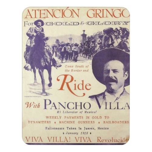 Pancho Villa Door Sign