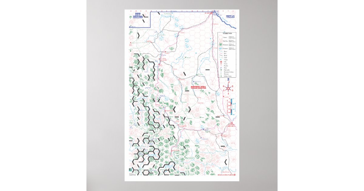 Pancho Villa Map Poster | Zazzle.com