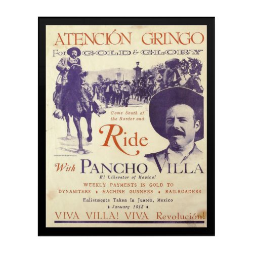 Pancho Villa Mexican Hero General Acrylic Print
