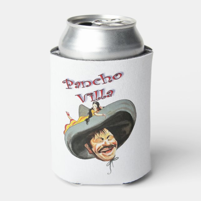 Pancho Villa 🔥 Mexican Hero General Can Cooler (Can Front)