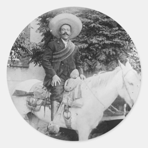 Pancho Villa Mexican Revolutionary General Classic Round Sticker