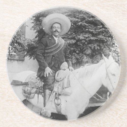 Pancho Villa Mexican Revolutionary General Sandstone Coaster