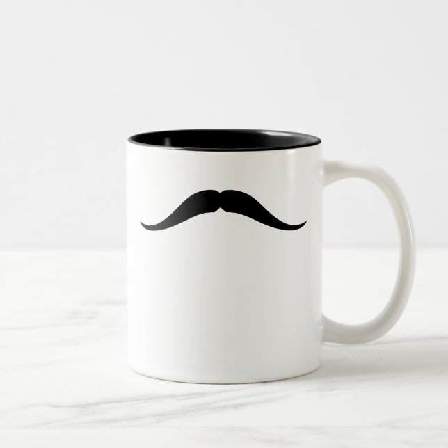 Pancho Villa Mustache Two-Tone Coffee Mug (Right)