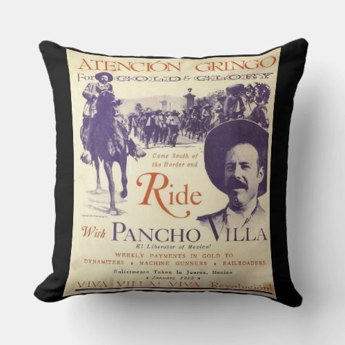 Pancho Villa Throw Pillow