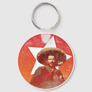 Pancho Villa Vintage Red Star Keychain