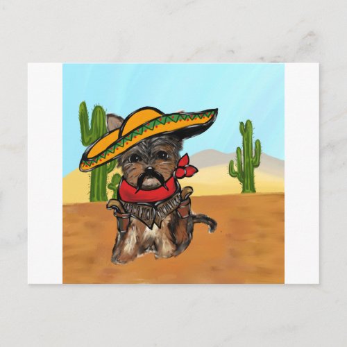 Pancho Yorkie Poo Postcard