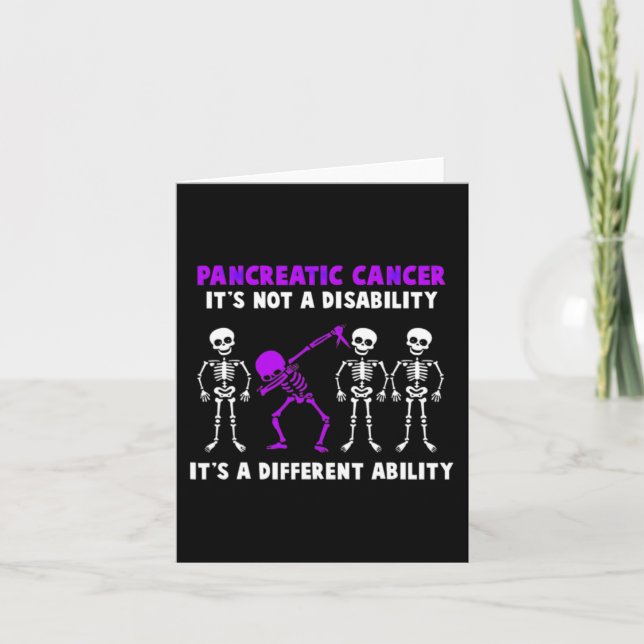 Pancreatic Awareness It's Not A Disability It's A  Card (Front)