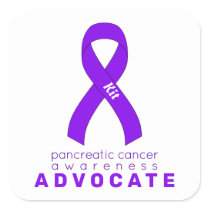 Pancreatic Cancer Advocate White Square Sticker