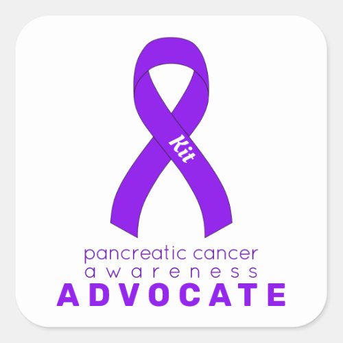 Pancreatic Cancer Advocate White Square Sticker