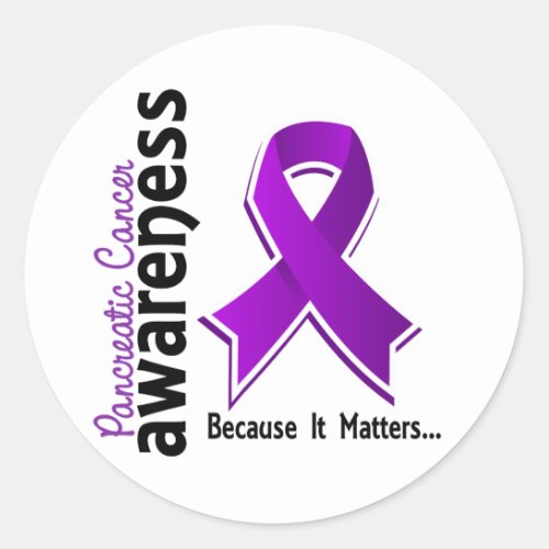 Pancreatic Cancer Awareness 5 Classic Round Sticker