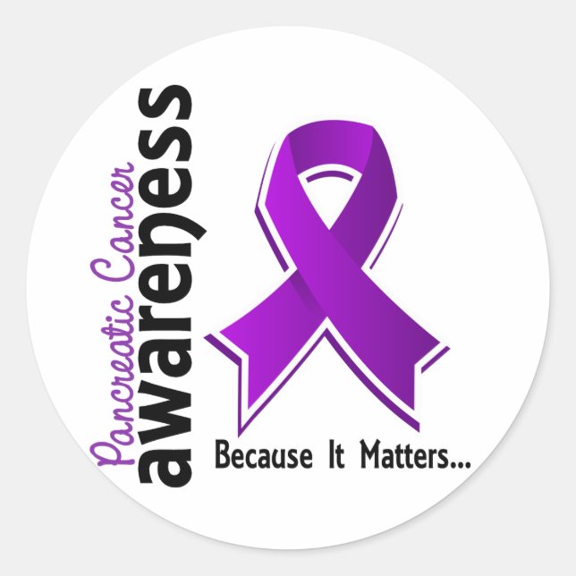 Pancreatic Cancer Awareness 5 Classic Round Sticker (Front)