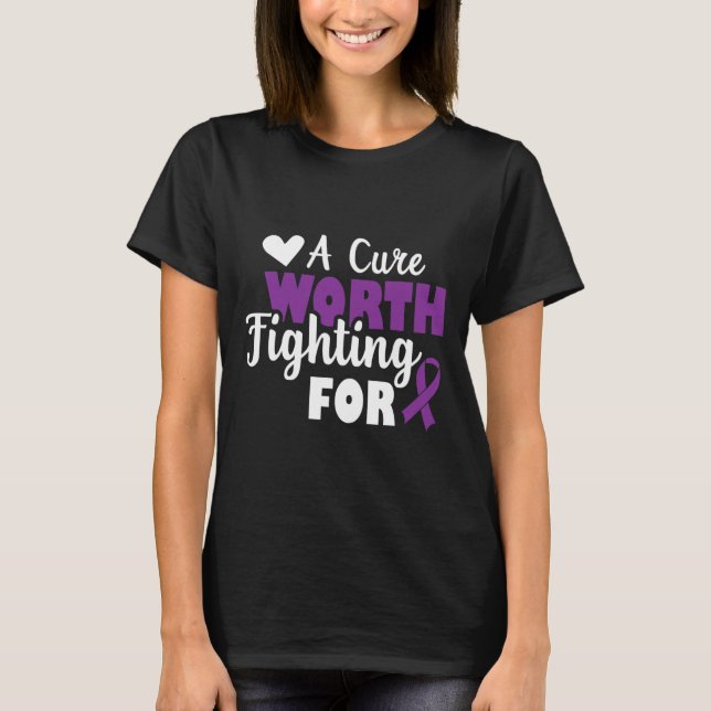 Pancreatic Cancer Awareness A Cure Worth Fighting  T-Shirt (Front)