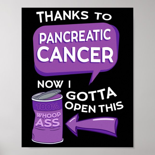 Pancreatic Cancer Awareness Adenocarcinoma Stomach Poster (Front)