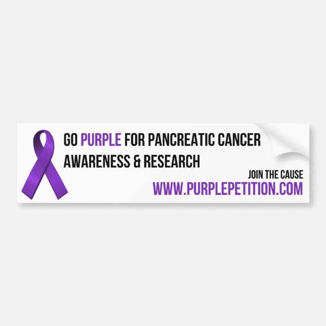 Pancreatic Cancer Awareness Bumper Sticker (Front)