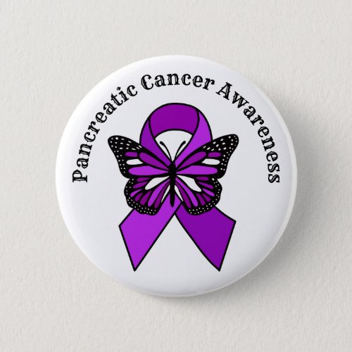 Pancreatic Cancer Awareness  Butterfly Button