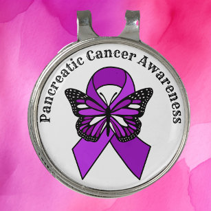 Pancreatic Cancer Awareness   Butterfly Golf Hat Clip