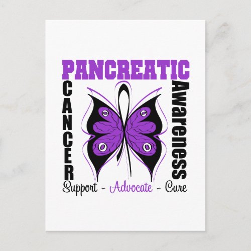 Pancreatic Cancer Awareness Butterfly Postcard