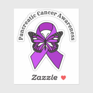 Pancreatic Cancer Awareness   Butterfly  Sticker