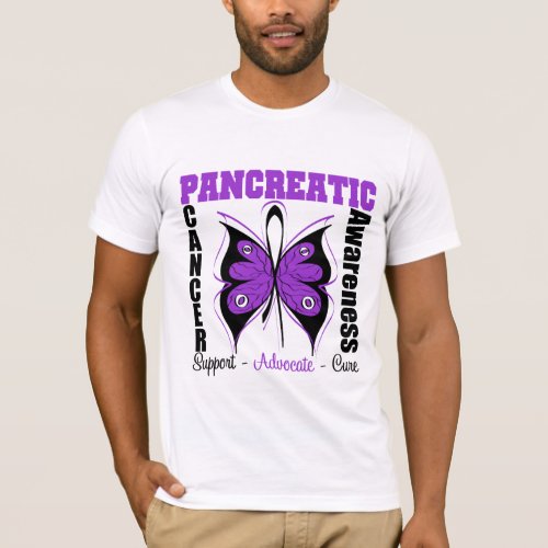 Pancreatic Cancer Awareness Butterfly T_Shirt