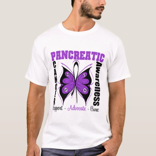 Pancreatic Cancer Awareness Butterfly T_Shirt