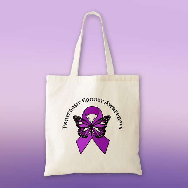 Pancreatic Cancer Awareness | Butterfly   Tote Bag (Creator Uploaded)