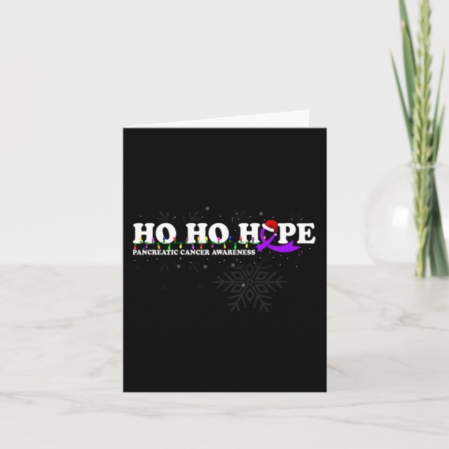 Pancreatic Cancer Awareness Christmas Wish  Card (Front)