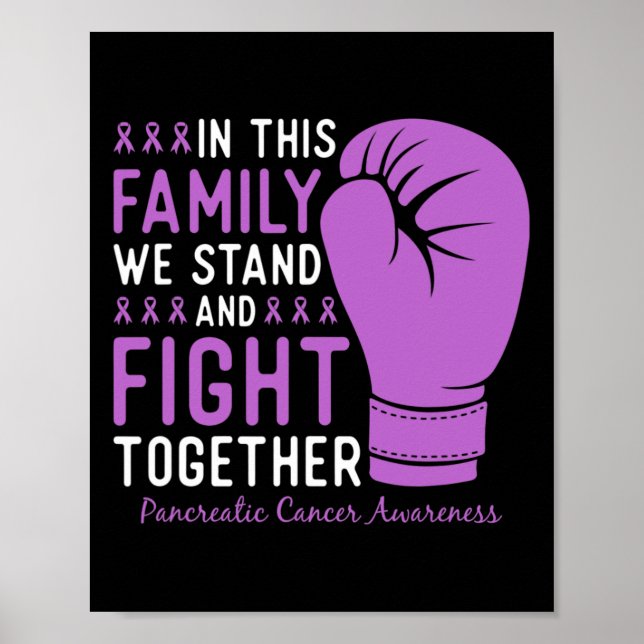 Pancreatic Cancer Awareness Fight Family Support  Poster (Front)