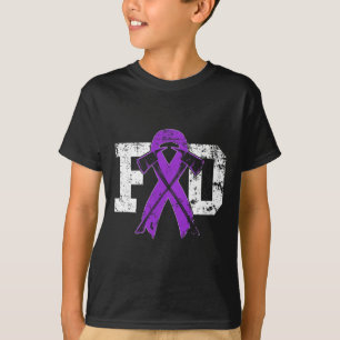 Pancreatic Cancer Awareness - Firefighter Purple R T-Shirt