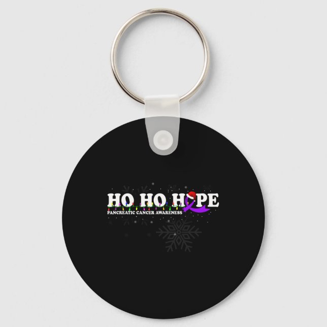 PANCREATIC CANCER AWARENESS Flower We Don't Know H Keychain (Front)