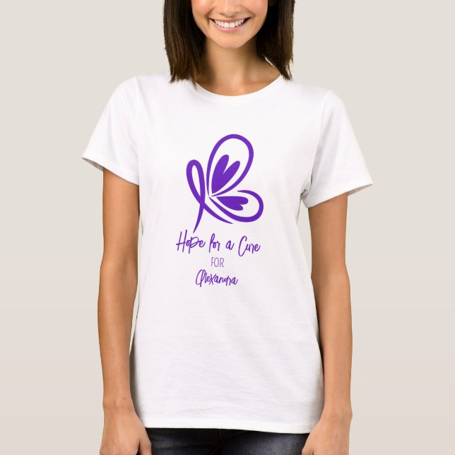 Pancreatic Cancer Awareness Hope for a Cure T-Shirt (Front)