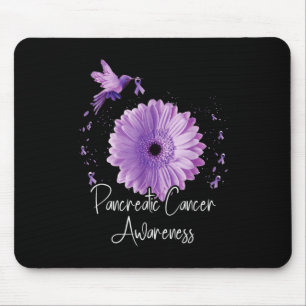 Pancreatic Cancer Awareness Hummingbird Purple Mouse Pad