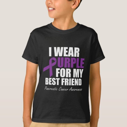 Pancreatic Cancer Awareness I Wear Purple For My B T_Shirt