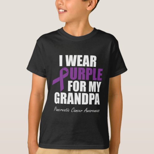 Pancreatic Cancer Awareness I Wear Purple For My G T_Shirt