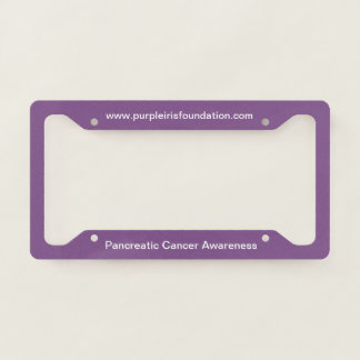 Pancreatic Cancer Awareness License Plate Frame
