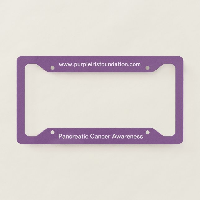 Pancreatic Cancer Awareness License Plate Frame (Front)