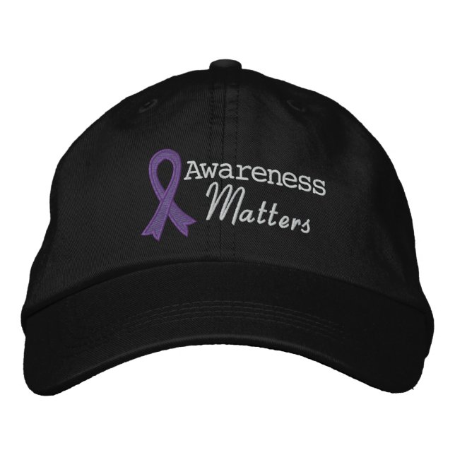 Pancreatic Cancer Awareness Matters Embroidered Baseball Cap (Front)