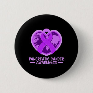 Pancreatic Cancer Awareness Month Purple Ribbon Wo Button