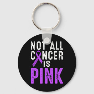 Pancreatic Cancer Awareness Not All Cancer Is Pink Keychain