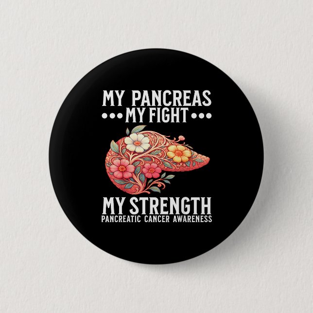 Pancreatic Cancer Awareness Pancreatic Cancer  Button (Front)