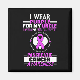 Pancreatic Cancer Awareness  Purple Uncle Support  Magnet