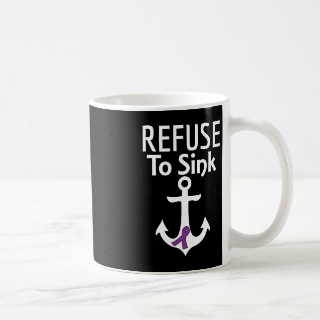 Pancreatic Cancer Awareness Refuse To Sink Fighter Coffee Mug (Right)