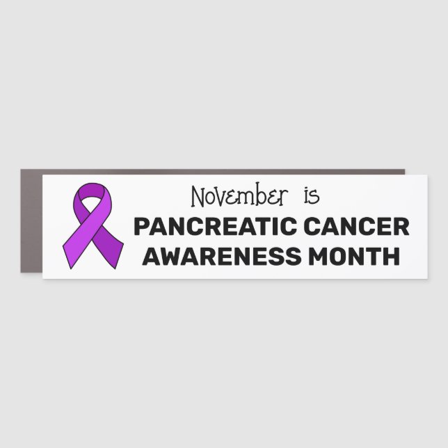 Pancreatic Cancer Awareness Ribbon Car Magnet (Front)