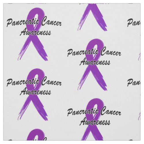 Pancreatic Cancer Awareness Ribbon of Hope Fabric