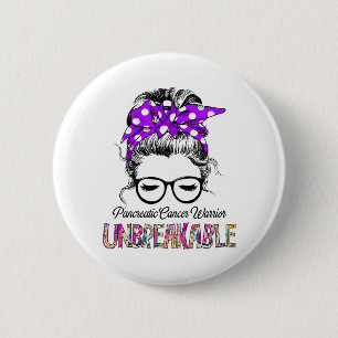 Pancreatic Cancer Awareness Ribbon Support Gifts Button