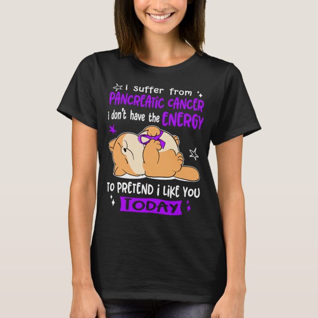 Pancreatic Cancer Awareness Ribbon Support Gifts T-Shirt (Front)