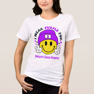 Pancreatic Cancer Awareness Ribbon Support Gifts Tri-Blend Shirt