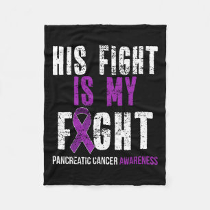 Pancreatic Cancer Awareness Survivor Gift Purple R Fleece Blanket