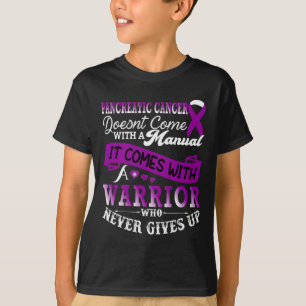 Pancreatic Cancer Awareness Warrior Support Purple T-Shirt